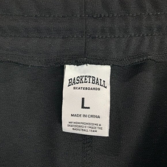 Basketball Skateboards Black Side White Striped Elastic waist Sweatpants Size L - Picture 5 of 7